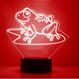 MYCWYFWR 3D Frog Night Light Optical Illusion Led Lamp 16 Colors Changing Birthday Xmas Gift for Boys and Girls Kids Children Room Decor