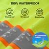 TICONN Reflective Rain Coat, Waterproof Hi Vis Safety Rain Jacket,