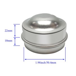 COMVERIX 1.98" Trailer Bearing Dust Cap with Installation Tool, Durable and Easy-to-Install Trailer Axle Dust Cap for 2000 to 3500 Pound Axles, High-Performance Trailer Hub Grease Cap, 2PCS
