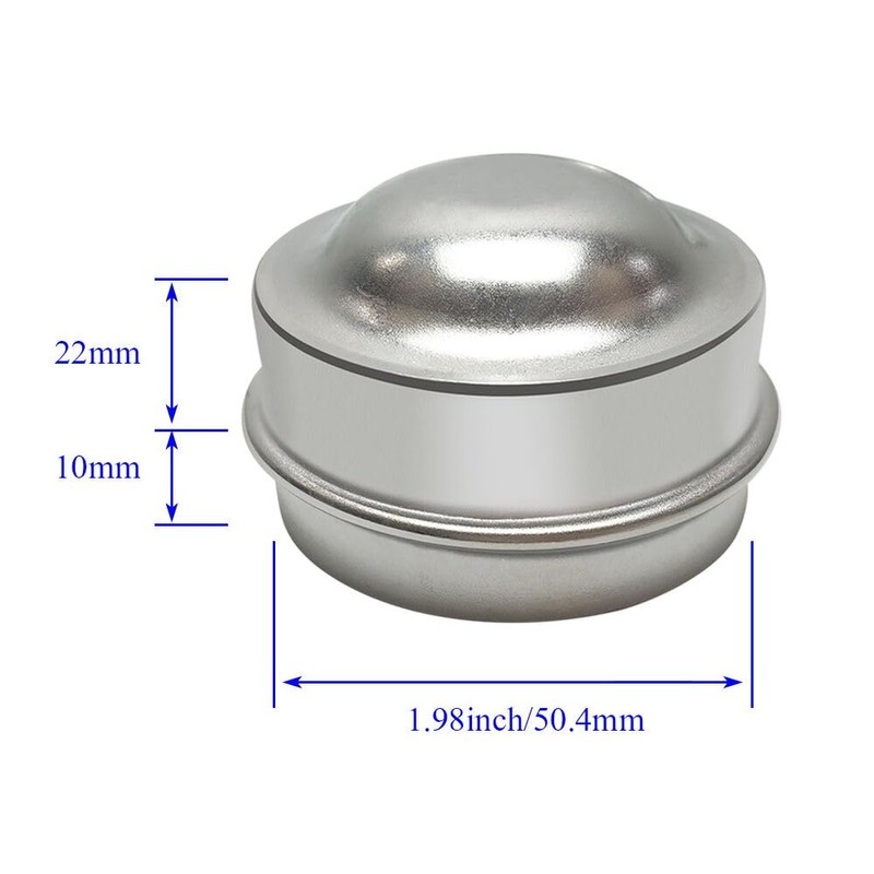COMVERIX 1.98" Trailer Bearing Dust Cap with Installation Tool, Durable