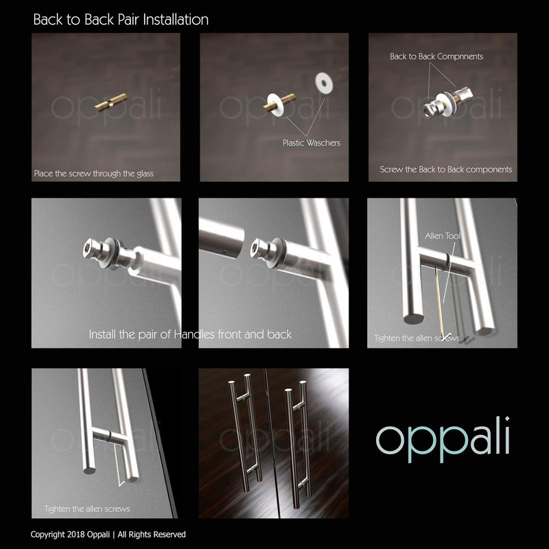 oppali Brushed Stainless Steel 304 Entrance Door Pull Handle |