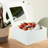 fwipiyo 20 Pcs White Cake Box with Window,10x10x5 Inches, Bakery