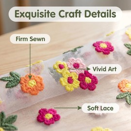 QIANSSE Floral Table Runner Spring Pink Table Decor