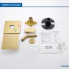 Esnbia Shower Kit, Shower Faucet Set（Valve Included) with 6-Inch Rain