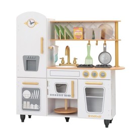 KidKraft Vintage Wooden White Play Kitchen with 9 Accessories