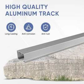 JUBEST 6FT Commercial Grade Pocket Door Hardware and Track Set, Sliding Door Hardware 68.7'', Durable and Smoothly, Easy to Install