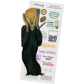Edvard Munch's The Scream Quotable Notable - Greeting Card and Sticker Sheet - Envelope Included