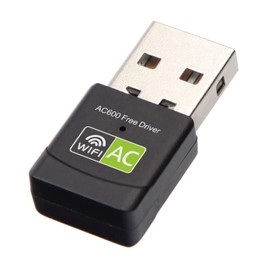 Adaptador WiFi USB inalámbrico de 600 Mbps, doble banda 2.4 GHz/5 GHz