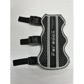 ASD Archery Arm Guard. Single, 3 strap. Grey. 18cm x 8cm