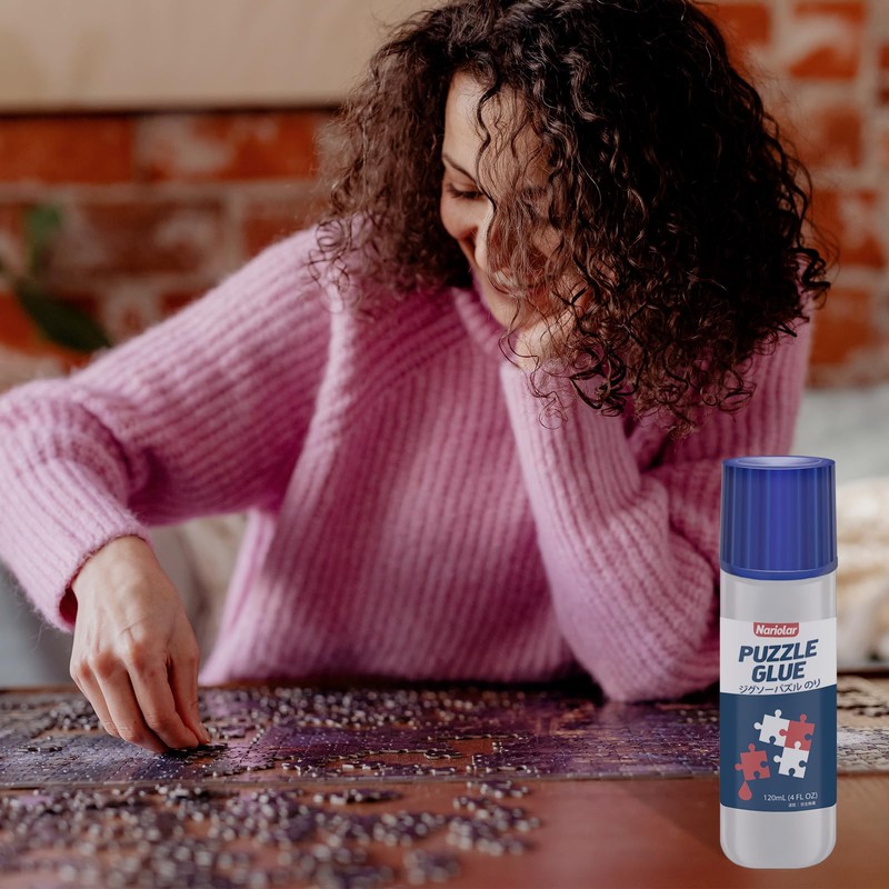 Nariolor Jigsaw Puzzle with Glue and Spatula, Suitable for Mounting