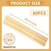 WJWINER Pack of 80 Wooden Sticks, Craft Woods, Round Wooden