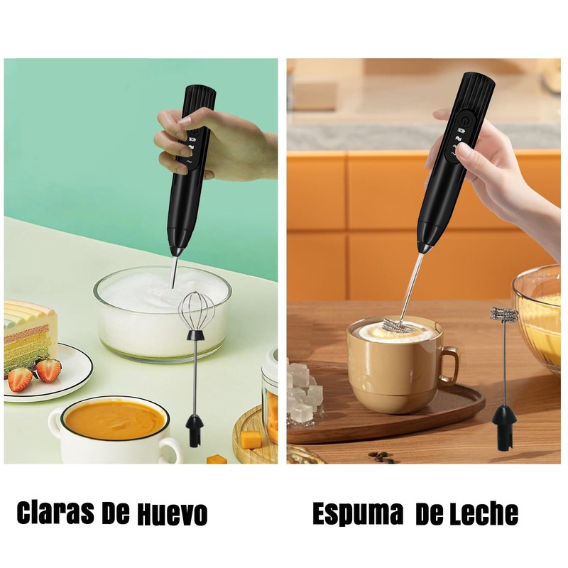 AGTOWM Espumador de Leche de Agitador Eléctrico de Mano, mini