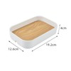 FOMIYES Sturdy Wood Grain Desktop Box Foldable Storage Cube for