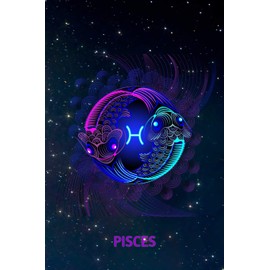 Pisces: Zodiac Star Sign Blank Dot Grid Notebook / Journal Gift (120 blank pages - 6 x 9)