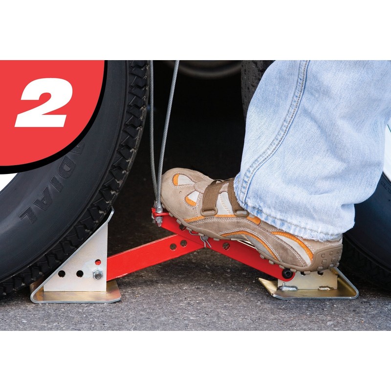 Fastway ONESTEP Wheel Chock Double Pack for Tandem Axle Trailers
