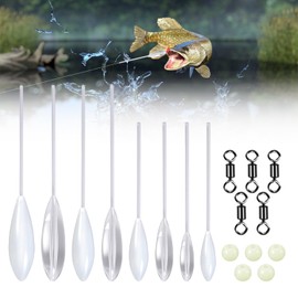 8 Piece Floats Fishing Floats Set Float Fishing Trout Floats Trout Floats Set Fishing Accessories 4 x Sinking 4 x Floating Set for Trout Fishing Trout Bait for Trout Dough (8 g 10 g 15 g 20 g)