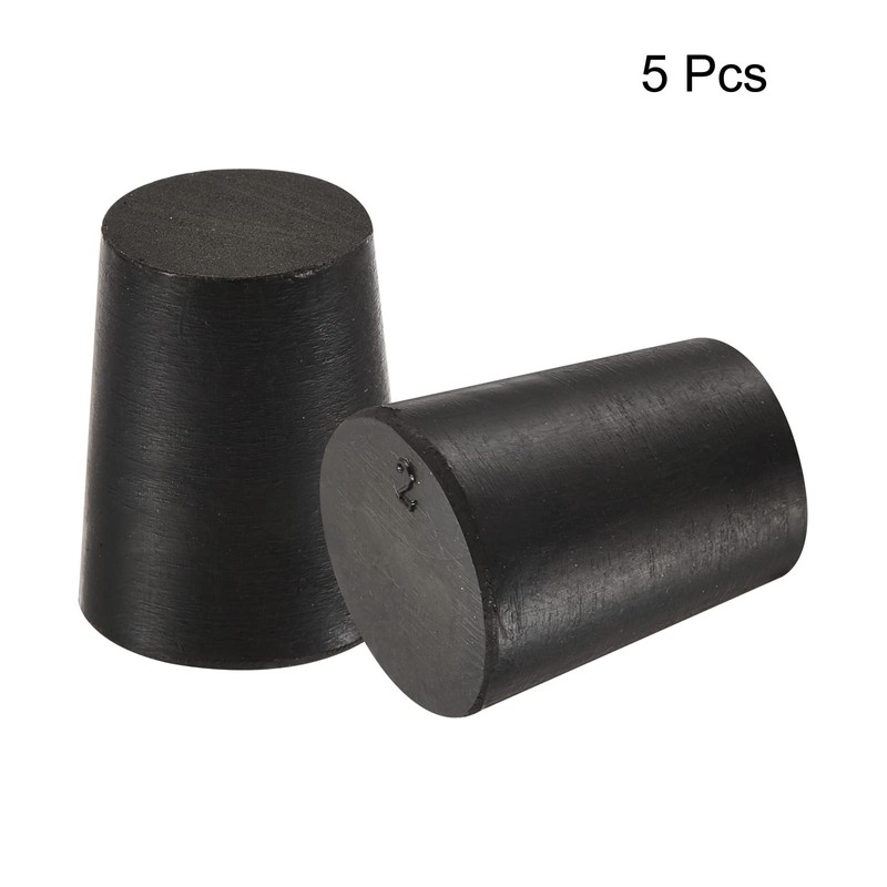 sourcing map Pack of 5 Tapered Rubber Caps 16 mm