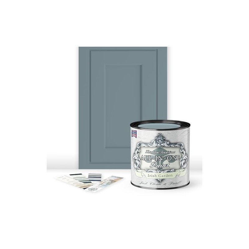 ALL-IN-ONE Paint, Irish Garden (blue green), Quart - Durable cabinet