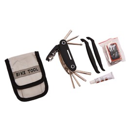 Amtech S1810 Bicycle Repair Tool and Puncture Kit, Bike Maintenance Kit, Include Glue, Patches, Drive Sockets, Hex Keys
