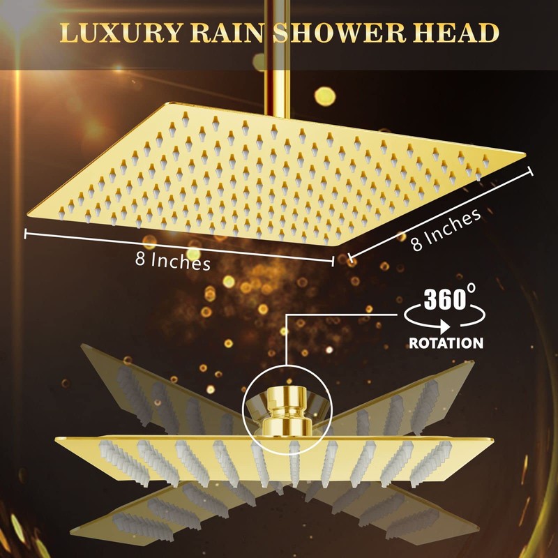 Voolan Rain Shower head, High Pressure Shower Head Made of