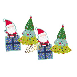 Sync'T Make Your Own Mosaic Christmas Hanging Decorations Kit - 4 Pack Creative Craft Activity Gift for All Ages - Xmas Fun Family Activity for Children Kids Adults Boy Girl