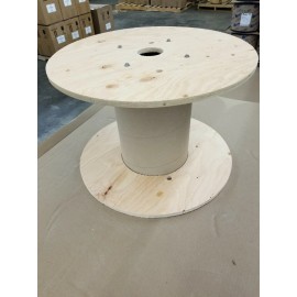 Unbranded 23.75in W x 16in. H (w/ a 10in Drum) Wooden Cable Spool Wood Wire Reel Wood Reel