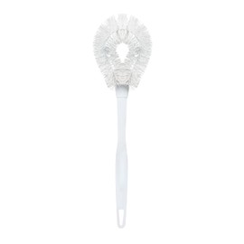 LOLA Toilet Bowl Brush w/Curved Head, Coated Wire, Durable Poly Bristles, Reaches Under Toilet Bowl Rim, 1 Pack