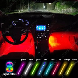 CHUSYYRAY For Car Truck Interior Decor Neon Atmosphere LED Light Strip RGB Colors+Remote