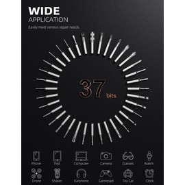 iFu Mini Electric Screwdriver, 42 in 1 Precision Screwdriver Set – Small Cordless Power Screwdriver with LED Light & 37 Magnetic Bits, Repair Tool for Phone Laptop Camera Watch Computer