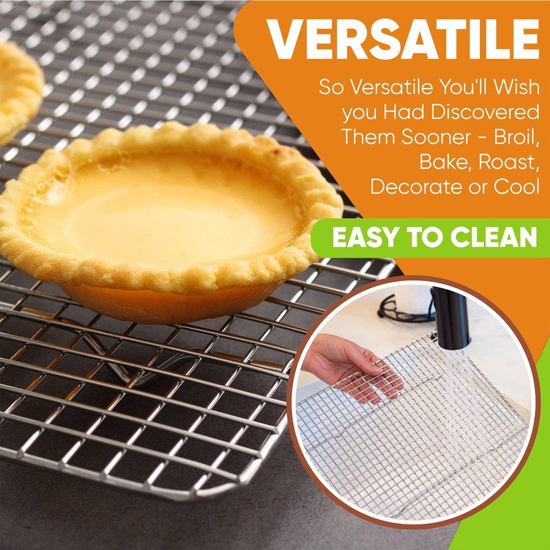 Spring Chef 8.5 x 12 Inch Stainless Steel Cooling Rack