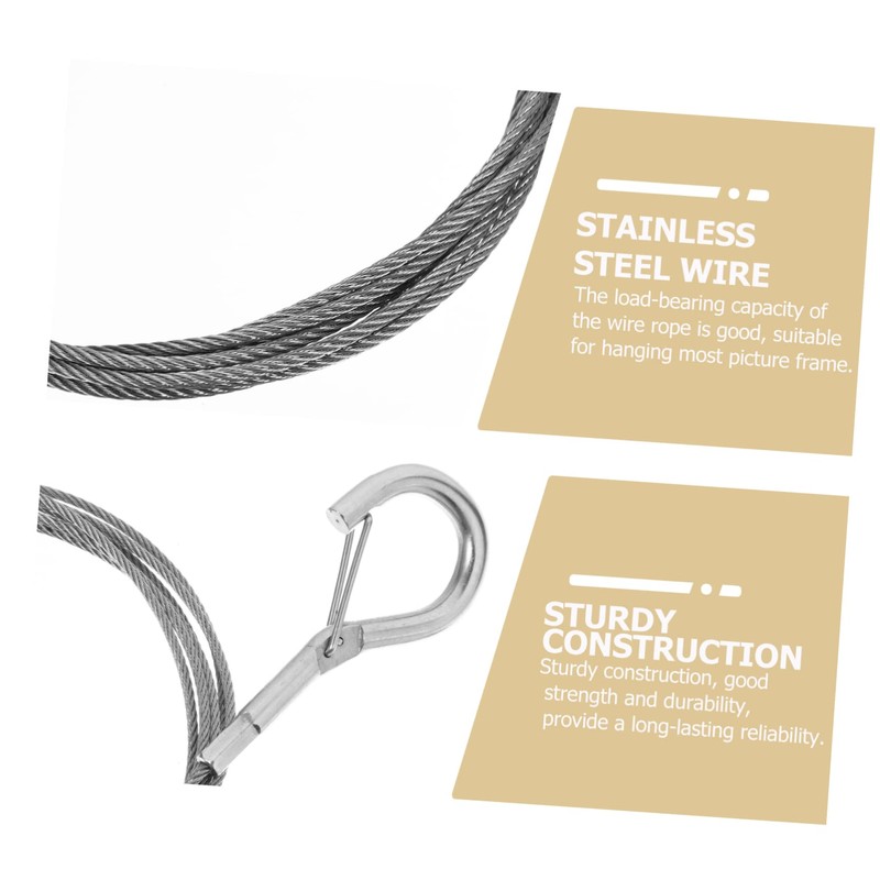 NOLITOY 2pcs Adjustable Picture Hanging Wire Kit Sturdy Picture Frame