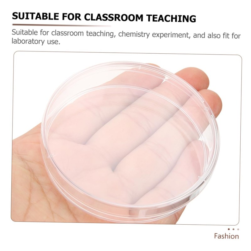 STOBOK 10 Pack Polycarbonate Autoclavable Lab Petri Dishes Culture Plates