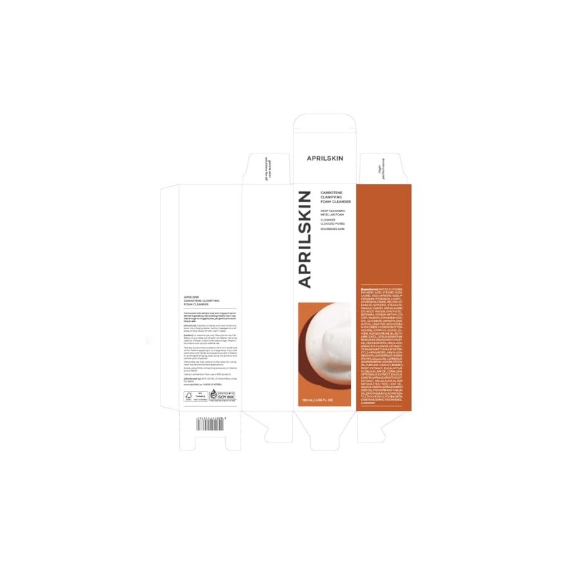 APRILSKIN - Carrotene Limpiador de espuma clarificante | Piel grasosa,