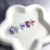 [Premium Handmade Nail Tips] Blue Ribbon Cat Nails - Short