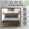 VELVETIO Easy Care Plain Charcoal Fitted Sheet, Soft Breathable 100%