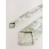 NEXT Floral Print Tie and Pocket Square Set, Green, Unit