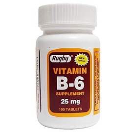 Vitamin B-6 25 mg, 100 Tablets, Watson Rugby - Buy Packs and Save (Pack of 3)