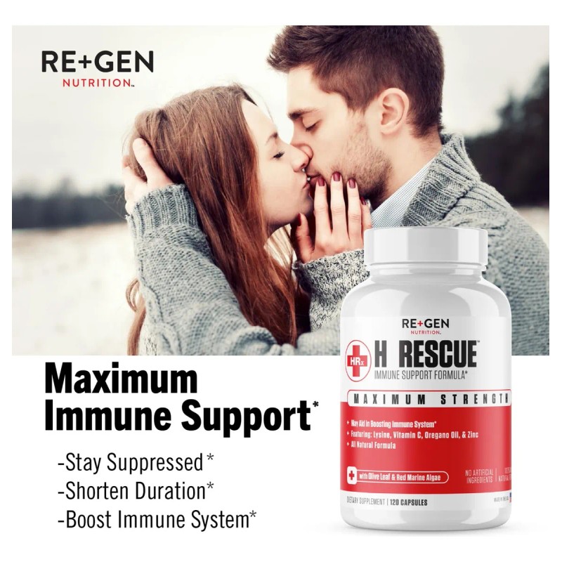 Rescue Cápsulas 120 Zinc Vitamina Lisina Orégano