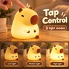 Cartoon Capybara LED Night Light with Yellow Glow for Bedside