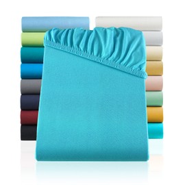 Jersey Fitted Sheet All Colours & Sizes 100% Cotton, 140-160 x 200 cm