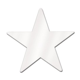 9" Foil White Star Cutout
