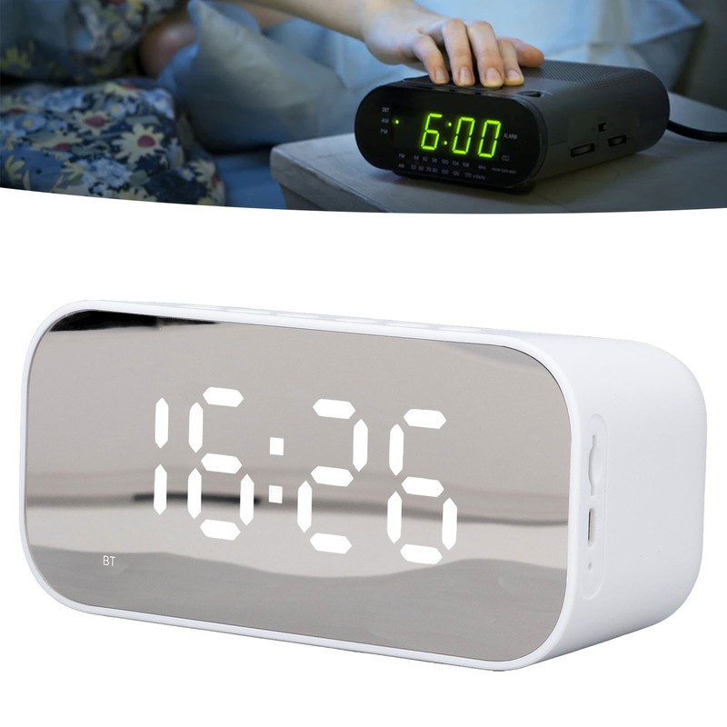 Alarm Clock Radio Portable Dimmer Control Dual Alarm FM Alarm