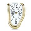 Lafocuse Silent Melting Clock Gold Shiny Frame,Salvador Dali Watch Melted