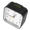 Small Clock Black Alarm Silent Minimalistic Design Snooze with Backlight