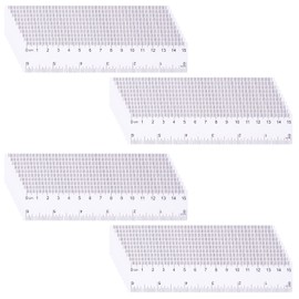 AIEX 40pcs 6inch Inch Ruler, Small Transparent Ruler Plastic Mini Rulers Bulk with Inches Centimeters for Kids Students Schools Office Supplies (Transparent)