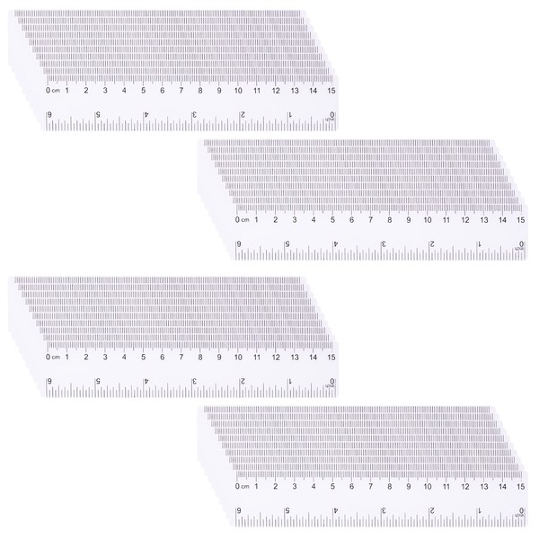 AIEX 40pcs 6inch Inch Ruler, Small Transparent Ruler Plastic Mini