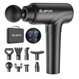 Elefor Deep Tissue Massage Gun.  20 Speeds 8 Heads With Case. Brand New!