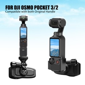 HAFOKO OSMO Pocket 3 Magnetic Backpack Clip Mount 360° Rotation Shoulder Strap Holder compatible for DJI OSMO Pocket 3 Accessories/GoPro Hero 12/11/10/9/8/7/6/5/Insta 360 X4 X3 X2 X ONE RS R GO3
