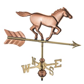 Good Directions 801PG Horse Garden Weathervane, Polished Copper with Garden Pole