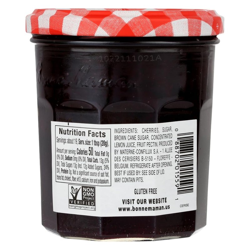 Bonne Maman Preserve, Cherry, 13 Ounce (Pack of 4)